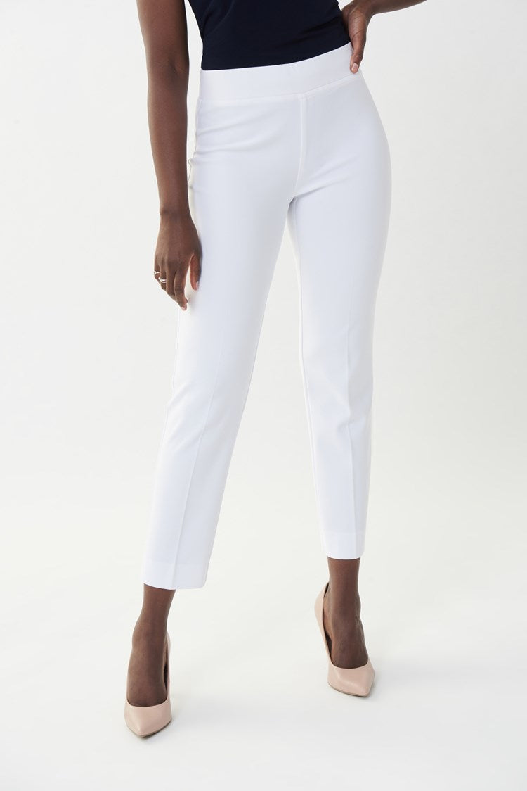 Ankle Hem Dress Pant High Waist Slim Fit Stretch Women's