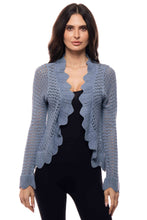 Load image into Gallery viewer, Scalloped Open-Front Knit Cardigan