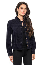 Load image into Gallery viewer, Tailored Stretch Corduroy Jacket – Midnight Navy