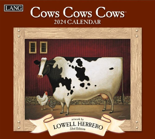 Cows Cows Cows 2024 Wall Calendar