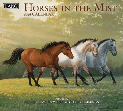 Horses in the Mist 2024 Wall Calendar