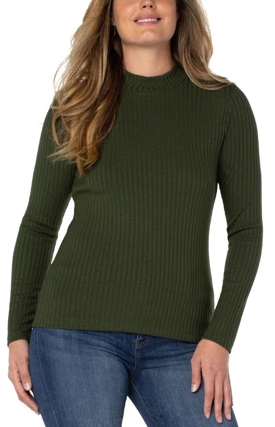 Long Sleeve Mock Neck Knit Top