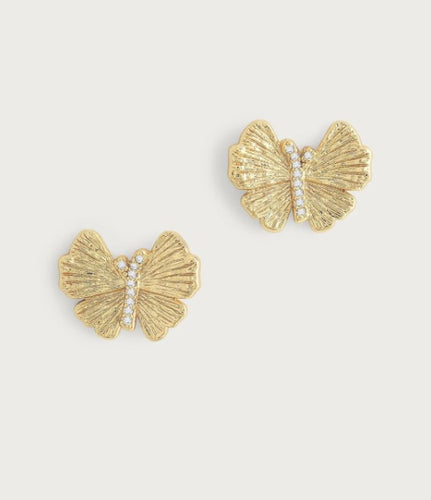 Butterfly Gold Stud Earrings