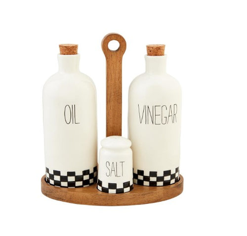 Checkered Oil & Vinegar Set