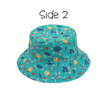Load image into Gallery viewer, Reversible Patterned Sun Hat - Turtle/Alligator