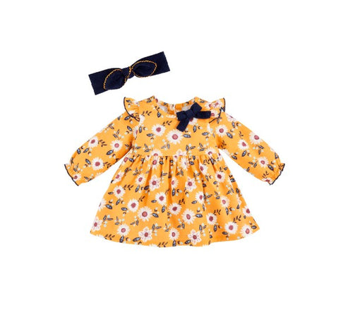 Flower Flannel Dress Set