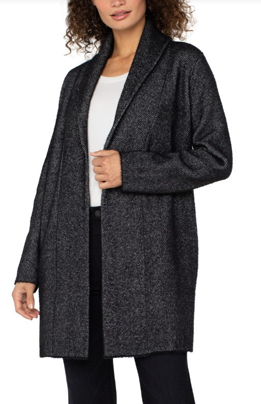 Long Sleeve Open Shawl Sweater Coat