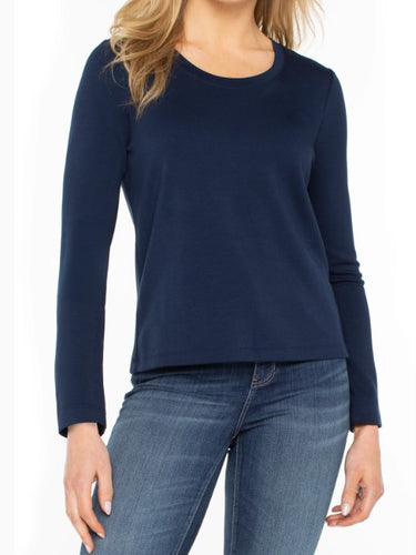 Long Sleeve Scoop Neck Knit Top