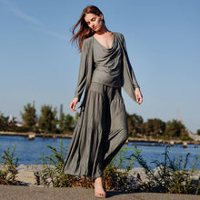 Load image into Gallery viewer, Soft Pleat Knit - 2pc Cardigan &amp; Cowl Tank Twinset