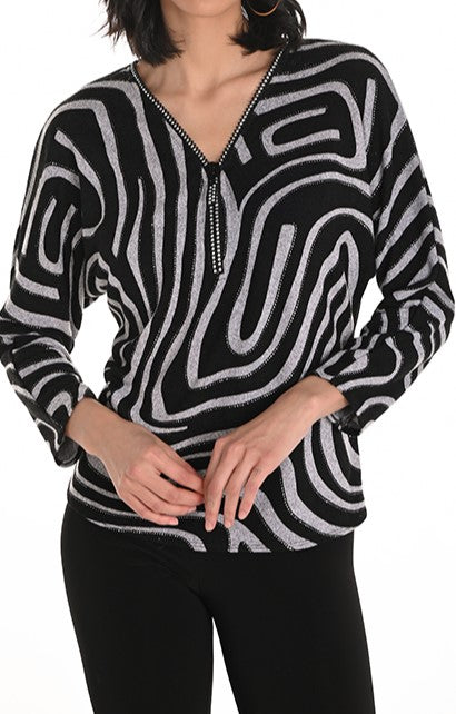 Zebra Long Sleeve Top