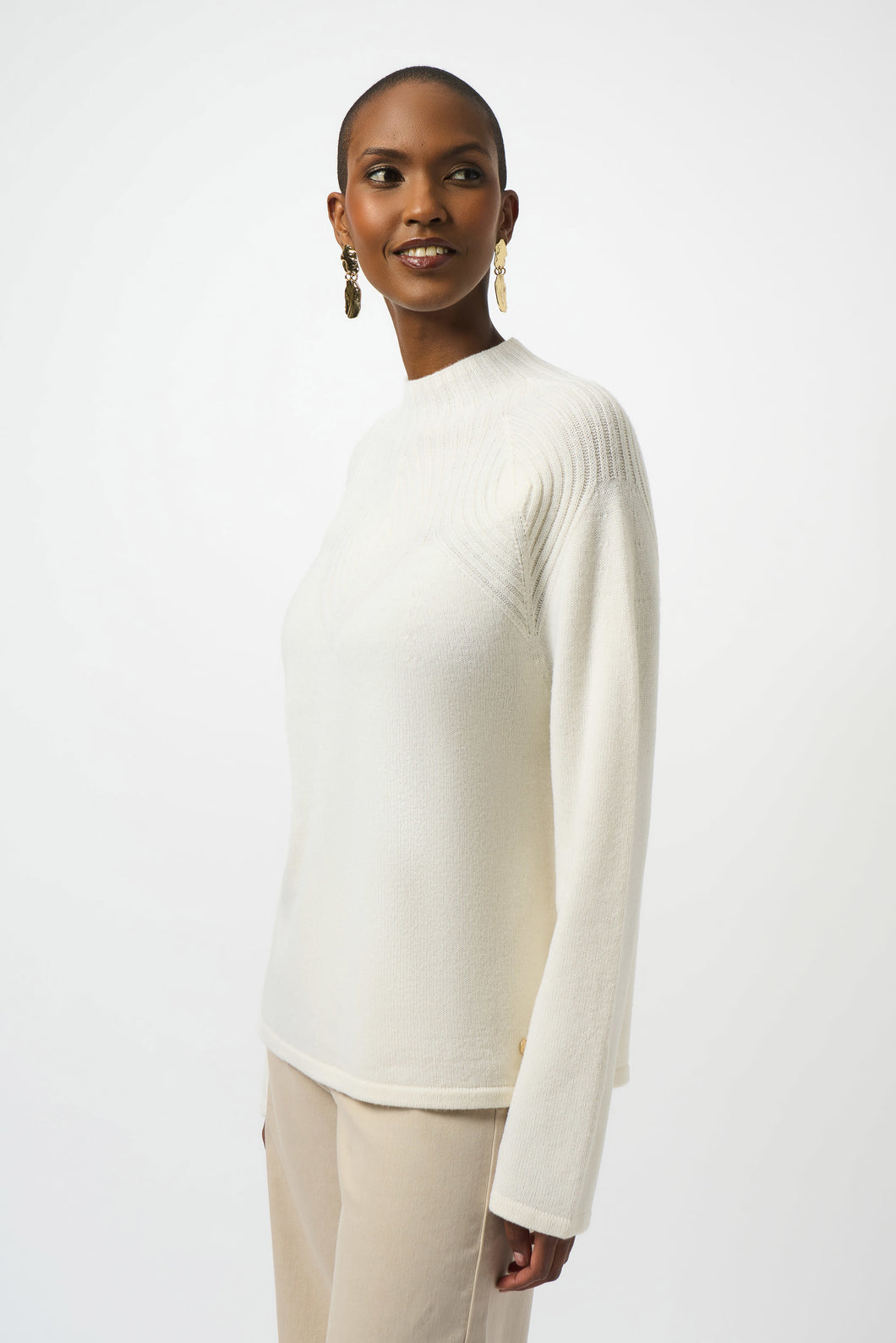 Wool Blend Sweater with Placement Stitch