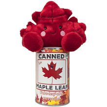 Load image into Gallery viewer, Lou the Canned Maple Leaf | Fall Stuffed Plush w/Jokes