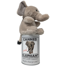 Load image into Gallery viewer, Lottie the Canned Elephant - Stuffed Animal Plush w/Jokes