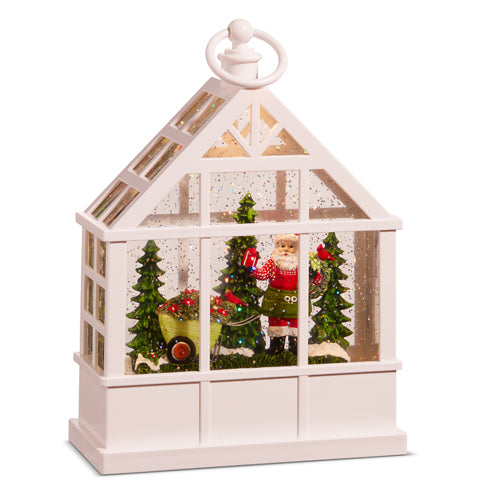 Garden Santa Lighted Water Greenhouse