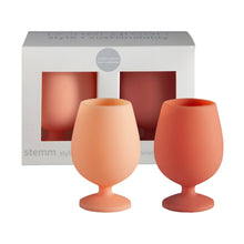 Load image into Gallery viewer, Terra + peach | stemm | Silicone Unbreakable Wine Glasses