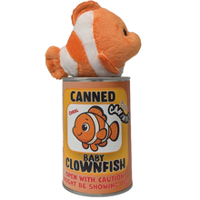 Load image into Gallery viewer, Canned Baby Clownfish | Stuffed Mini Fish Plush w/Jokes