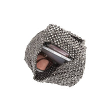 Load image into Gallery viewer, Krystal Black Beaded Top Handle Bag
