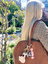 Load image into Gallery viewer, Hand-painted Bow Swan Bag Charm + Keychain