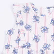 Load image into Gallery viewer, Stripe Dot Roses - Ruffle Bodysuit Dress