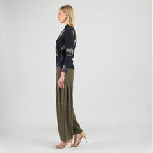 Load image into Gallery viewer, V-Neck Draped Pleat Sweater Top - Shadow Brush