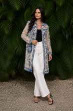 Load image into Gallery viewer, Lace Panel Denim Duster Jacket