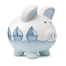 Load image into Gallery viewer, Triple Sailboat Large Piggy Bank