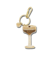 Load image into Gallery viewer, Hand-painted Espresso Martini Bag Charm + Keychain | Eco-Friendly