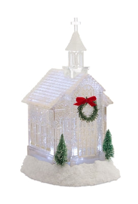 LED Church Snow Globe