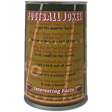 Load image into Gallery viewer, Canned Football | Stuffed Sports Plush in a Can w/Jokes