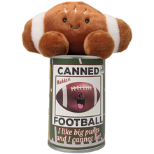 Load image into Gallery viewer, Canned Football | Stuffed Sports Plush in a Can w/Jokes
