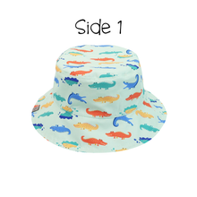 Load image into Gallery viewer, Reversible Patterned Sun Hat - Turtle/Alligator