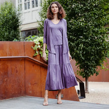 Load image into Gallery viewer, Silk Knit - Cardigan, Tank, Skirt-Pant 3-Piece Set