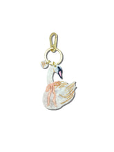 Load image into Gallery viewer, Hand-painted Bow Swan Bag Charm + Keychain