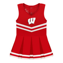 Load image into Gallery viewer, Wisconsin Badgers Infant Cheer Dress Bodysuit