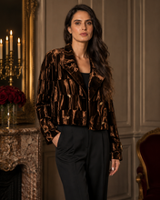 Load image into Gallery viewer, Chocolate Gloss Cropped Blazer