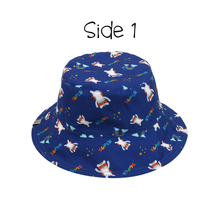 Load image into Gallery viewer, Reversible Patterned Sun Hat - Animal Superhero