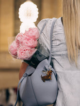 Load image into Gallery viewer, Hand-painted Dachshund Dog Bag Charm + Keychain| Eco-Friendly