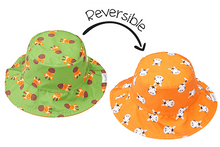 Load image into Gallery viewer, Reversible Patterned Sun Hat - Giraffe/Zebra