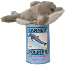 Load image into Gallery viewer, Flip the Canned Dolphin | Stuffed Animal Plush w/Jokes |Gift