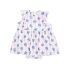 Load image into Gallery viewer, Stripe Dot Roses - Ruffle Bodysuit Dress