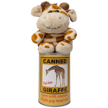 Load image into Gallery viewer, Patches the Canned Giraffe - Stuffed Animal Plush w/Jokes