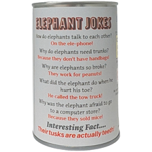 Load image into Gallery viewer, Lottie the Canned Elephant - Stuffed Animal Plush w/Jokes