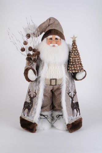 Lighted Winter Woods Santa