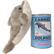 Load image into Gallery viewer, Flip the Canned Dolphin | Stuffed Animal Plush w/Jokes |Gift