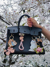 Load image into Gallery viewer, Hand-painted Cherry Blossom Bag Charm &amp; Keychain | Eco