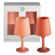 Load image into Gallery viewer, Terra + peach | swepp | Silicone Unbreakable Wine Glasses
