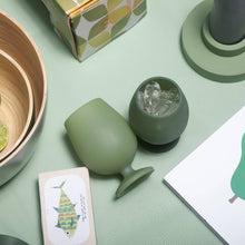 Load image into Gallery viewer, Sage + olive | stemm | Silicone Unbreakable Wine Glasses