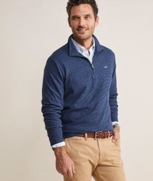 Mens Saltwater Quarter-Zip - Deep Bay