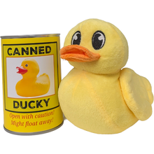 Load image into Gallery viewer, Canned Ducky | Plush Rubber Ducky Stuffed Animal | Gift