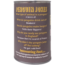 Load image into Gallery viewer, Pebbles the Canned Penguin Stuffed Animal Plush w/Jokes